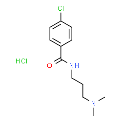 ChemSpider 2D Image | 4-Chloro-N-[3-(dimethylamino)propyl]benzamide hydrochloride (1:1) | C12H18Cl2N2O