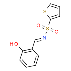 ChemSpider 2D Image | N-[(E)-(2-Hydroxyphenyl)methylene]-2-thiophenesulfonamide | C11H9NO3S2