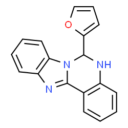ChemSpider 2D Image | 6-(2-Furyl)-5,6-dihydrobenzimidazo[1,2-c]quinazoline | C18H13N3O