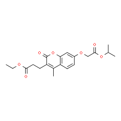 ChemSpider 2D Image | Ethyl 3-[7-(2-isopropoxy-2-oxoethoxy)-4-methyl-2-oxo-2H-chromen-3-yl]propanoate | C20H24O7
