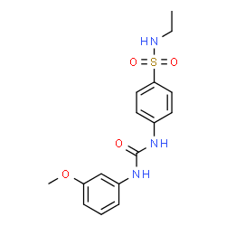 ChemSpider 2D Image | N-Ethyl-4-{[(3-methoxyphenyl)carbamoyl]amino}benzenesulfonamide | C16H19N3O4S