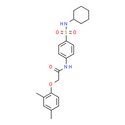 ChemSpider 2D Image | N-[4-(Cyclohexylsulfamoyl)phenyl]-2-(2,4-dimethylphenoxy)acetamide | C22H28N2O4S
