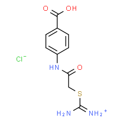 ChemSpider 2D Image | amino({2-[(4-carboxyphenyl)amino]-2-oxoethyl}thio)methaniminium chloride | C10H12ClN3O3S