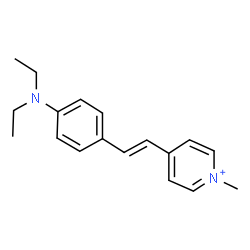 ChemSpider 2D Image | 4-{(E)-2-[4-(Diethylamino)phenyl]vinyl}-1-methylpyridinium | C18H23N2
