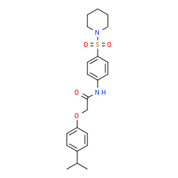 ChemSpider 2D Image | 2-(4-Isopropylphenoxy)-N-[4-(1-piperidinylsulfonyl)phenyl]acetamide | C22H28N2O4S