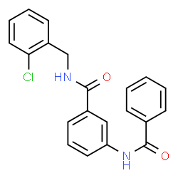 ChemSpider 2D Image | 3-(Benzoylamino)-N-(2-chlorobenzyl)benzamide | C21H17ClN2O2