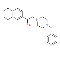 ChemSpider 2D Image | 2-[4-(4-Chlorobenzyl)-1-piperazinyl]-1-(5,6,7,8-tetrahydro-2-naphthalenyl)ethanol | C23H29ClN2O