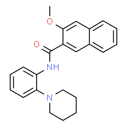 ChemSpider 2D Image | 3-Methoxy-N-[2-(1-piperidinyl)phenyl]-2-naphthamide | C23H24N2O2