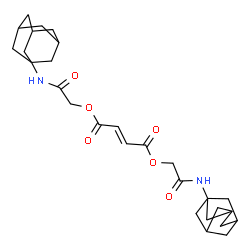 ChemSpider 2D Image | Bis[2-(adamantan-1-ylamino)-2-oxoethyl] (2E)-2-butenedioate | C28H38N2O6