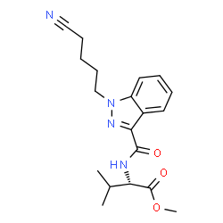 ChemSpider 2D Image | Methyl N-{[1-(4-cyanobutyl)-1H-indazol-3-yl]carbonyl}-L-valinate | C19H24N4O3