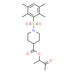 ChemSpider 2D Image | 3-Oxo-2-butanyl 1-[(2,3,5,6-tetramethylphenyl)sulfonyl]-4-piperidinecarboxylate | C20H29NO5S