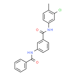 ChemSpider 2D Image | 3-(Benzoylamino)-N-(3-chloro-4-methylphenyl)benzamide | C21H17ClN2O2