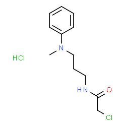 ChemSpider 2D Image | 2-Chloro-N-{3-[methyl(phenyl)amino]propyl}acetamide hydrochloride (1:1) | C12H18Cl2N2O