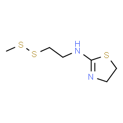 ChemSpider 2D Image | N-[2-(Methyldisulfanyl)ethyl]-4,5-dihydro-1,3-thiazol-2-amine | C6H12N2S3