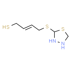 ChemSpider 2D Image | (2E)-4-(1,3,4-Thiadiazolidin-2-ylsulfanyl)-2-butene-1-thiol | C6H12N2S3