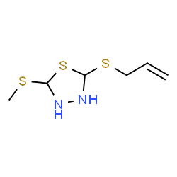 ChemSpider 2D Image | 2-(Allylsulfanyl)-5-(methylsulfanyl)-1,3,4-thiadiazolidine | C6H12N2S3