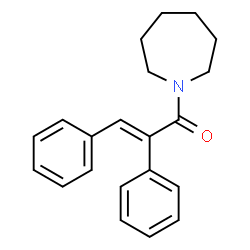 ChemSpider 2D Image | (2E)-1-(1-Azepanyl)-2,3-diphenyl-2-propen-1-one | C21H23NO
