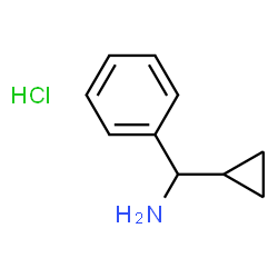 ChemSpider 2D Image | Cyclopropyl(phenyl)methanamine hydrochloride | C10H14ClN