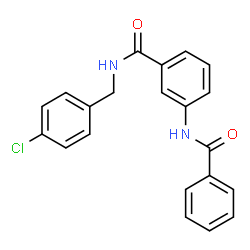 ChemSpider 2D Image | 3-(Benzoylamino)-N-(4-chlorobenzyl)benzamide | C21H17ClN2O2