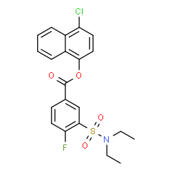 ChemSpider 2D Image | 4-Chloro-1-naphthyl 3-(diethylsulfamoyl)-4-fluorobenzoate | C21H19ClFNO4S