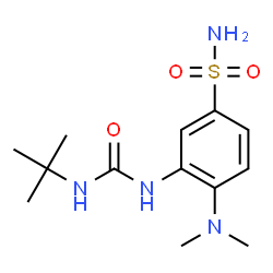 ChemSpider 2D Image | 4-(Dimethylamino)-3-{[(2-methyl-2-propanyl)carbamoyl]amino}benzenesulfonamide | C13H22N4O3S