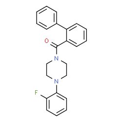 ChemSpider 2D Image | 2-Biphenylyl[4-(2-fluorophenyl)-1-piperazinyl]methanone | C23H21FN2O