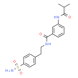 ChemSpider 2D Image | 3-(Isobutyrylamino)-N-[2-(4-sulfamoylphenyl)ethyl]benzamide | C19H23N3O4S