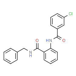 ChemSpider 2D Image | N-Benzyl-2-[(3-chlorobenzoyl)amino]benzamide | C21H17ClN2O2