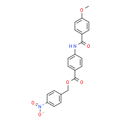 ChemSpider 2D Image | 4-Nitrobenzyl 4-[(4-methoxybenzoyl)amino]benzoate | C22H18N2O6