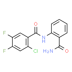 ChemSpider 2D Image | N-(2-Carbamoylphenyl)-2-chloro-4,5-difluorobenzamide | C14H9ClF2N2O2