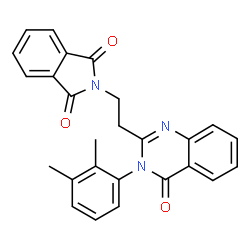 ChemSpider 2D Image | 2-{2-[3-(2,3-Dimethylphenyl)-4-oxo-3,4-dihydro-2-quinazolinyl]ethyl}-1H-isoindole-1,3(2H)-dione | C26H21N3O3