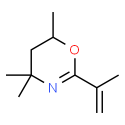 ChemSpider 2D Image | 2-Isopropenyl-4,4,6-trimethyl-5,6-dihydro-4H-1,3-oxazine | C10H17NO