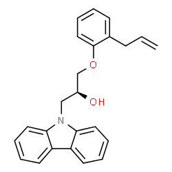 ChemSpider 2D Image | (2S)-1-(2-Allylphenoxy)-3-(9H-carbazol-9-yl)-2-propanol | C24H23NO2