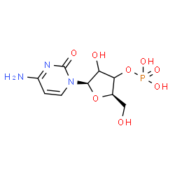 ChemSpider 2D Image | 4-Amino-1-(3-O-phosphono-beta-D-glycero-pentofuranosyl)-2(1H)-pyrimidinone | C9H14N3O8P