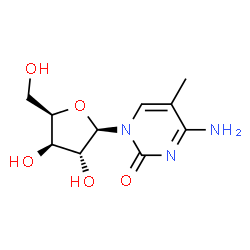 ChemSpider 2D Image | 4-Amino-5-methyl-1-(beta-D-xylofuranosyl)-2(1H)-pyrimidinone | C10H15N3O5