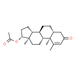 ChemSpider 2D Image | (5beta,8alpha,9beta,10alpha,13alpha,14beta,17alpha)-1-Methyl-3-oxoandrost-1-en-17-yl acetate | C22H32O3