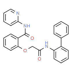 ChemSpider 2D Image | 2-[2-(2-Biphenylylamino)-2-oxoethoxy]-N-(2-pyridinyl)benzamide | C26H21N3O3