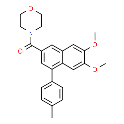 ChemSpider 2D Image | [6,7-Dimethoxy-4-(4-methylphenyl)-2-naphthyl](4-morpholinyl)methanone | C24H25NO4