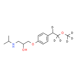 ChemSpider 2D Image | 1-(Isopropylamino)-3-(4-{2-[(~2~H_3_)methyloxy](1,2,2-~2~H_3_)ethyl}phenoxy)-2-propanol | C15H19D6NO3