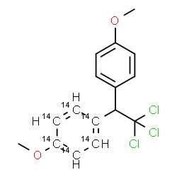ChemSpider 2D Image | 1-Methoxy-4-[2,2,2-trichloro-1-(4-methoxyphenyl)ethyl](~14~C_6_)benzene | C1014C6H15Cl3O2
