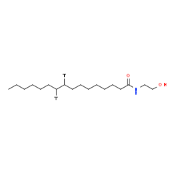 ChemSpider 2D Image | N-(2-Hydroxyethyl)(9,10-~3~H_2_)hexadecanamide | C18H35T2NO2