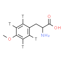 ChemSpider 2D Image | O-Methyl(2,3,5,6-~3~H_4_)tyrosine | C10H9T4NO3