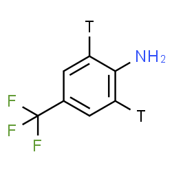 ChemSpider 2D Image | 4-(Trifluoromethyl)(2,6-~3~H_2_)aniline | C7H4T2F3N