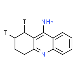 ChemSpider 2D Image | (1,2-~3~H_2_)-1,2,3,4-Tetrahydro-9-acridinamine | C13H12T2N2