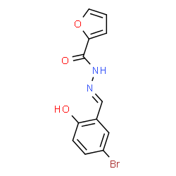 ChemSpider 2D Image | N'-[(E)-(5-Bromo-2-hydroxyphenyl)methylene]-2-furohydrazide | C12H9BrN2O3