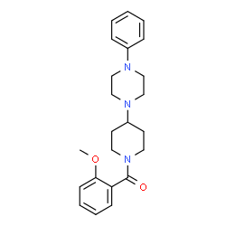 ChemSpider 2D Image | (2-Methoxyphenyl)[4-(4-phenyl-1-piperazinyl)-1-piperidinyl]methanone | C23H29N3O2