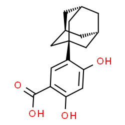 ChemSpider 2D Image | 5-[(3s,5s,7s)-Adamantan-1-yl]-2,4-dihydroxybenzoic acid | C17H20O4