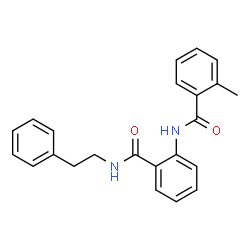 ChemSpider 2D Image | 2-Methyl-N-{2-[(2-phenylethyl)carbamoyl]phenyl}benzamide | C23H22N2O2