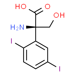 ChemSpider 2D Image | 2-(2,5-Diiodophenyl)-D-serine | C9H9I2NO3