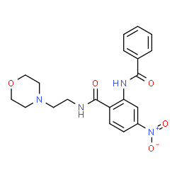 ChemSpider 2D Image | 2-(Benzoylamino)-N-[2-(4-morpholinyl)ethyl]-4-nitrobenzamide | C20H22N4O5